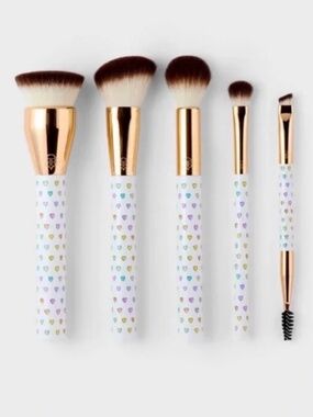 5pc Disco Hearts Wave Makeup Brush Set - Roller Rabbit x Target